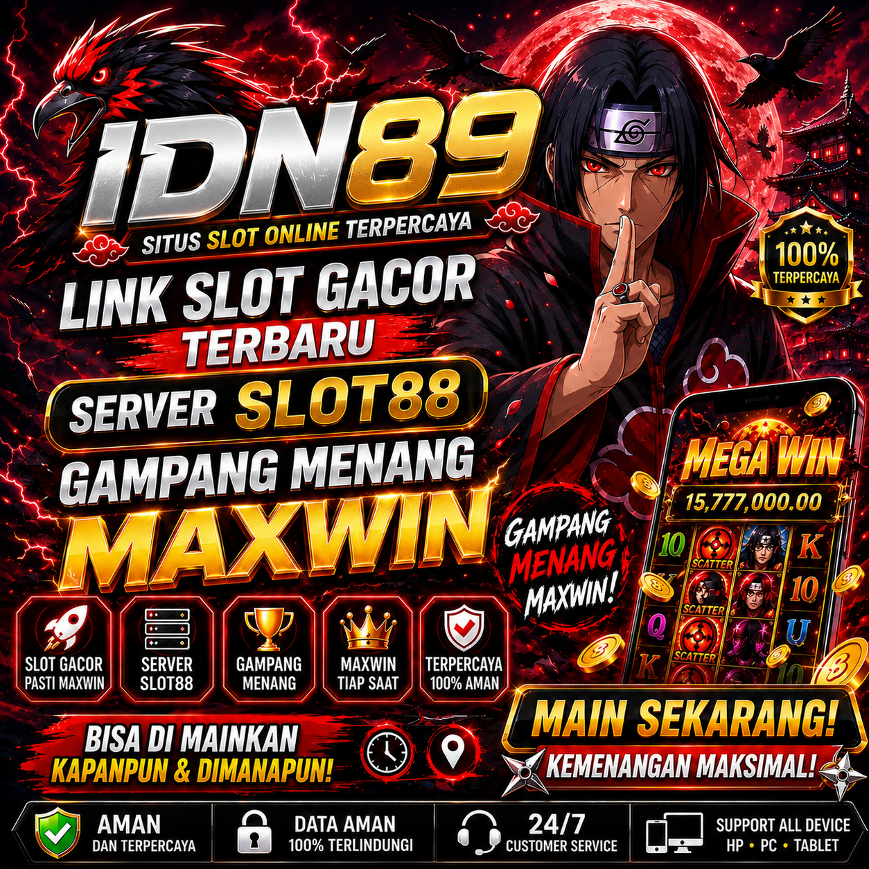 IDN89: Andalan Link Slot Gacor Hari Ini Slot88 Situs Resmi Gampang Menang